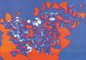 Zemljevid uradne ocene pokritosti Slovenije  s 136 baznimi postajami.  Rdeče lise pomenijo dobro pokritost, modre lise srednje dobro, bele lise pa nepokrito ozemlje. Zaradi optimističnih uradnih ocen bi lahko bila pokritost dejansko še nekoliko slabša. Vir: Načrt radijskega omrežja Tetra (projektna dokumentacija, naročena leta 2011)